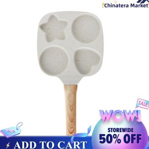 Kitchen Essential 4-Cup Divided Omelet Pan Thickened Medical Stone Non-Stick Frying Pan for Breakfast