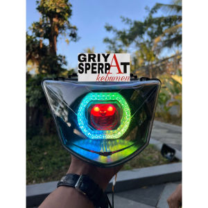lampu depan jupiter mx lama biled billed matrik RGB ganti warna suka suka