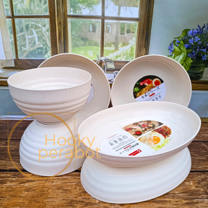 PIRING RAMEN OVAL CAMPUR / PAKET HEMAT ISI 6 PCS LENGKAP