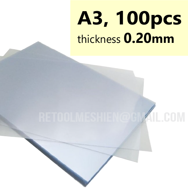 Thick Durable 100pcs A3 Plastic Sheet Cover (Thickness: 0.2mm) Rigid ...