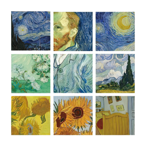 ตัวรีดติดเสื้อ F. 13 ศิลปินวินเซ็นต์ Van Gogh  Lisa  รีดง่ายแผ่นฟิมล์รีดร้อนติดเสื้อ
