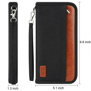 Travel Passport Holder RFID Waterproof Document Organizer with Multiple Slots