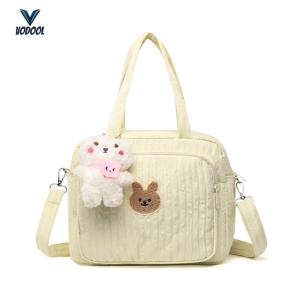 Functional Baby Diaper Bag Large Capacity Travel Tote with Cartoon Characters and Insulated Compartments[Vodool Center]