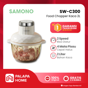 Food Chopper Kaca 2 Liter Samono SW-C300  Copper Penggiling Daging Bumbu Makanan Multifungsi