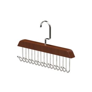 8 Hooks Solid Wood Hanger Bra Hanger Belts Rack Tie Cap Non-Slip Holder Underwear Organizer Storage