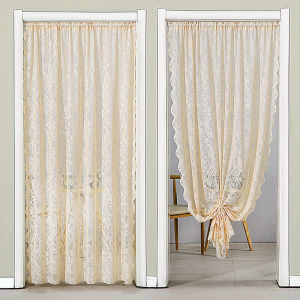 Door Curtain Partition Curtain Lace Sheer Curtain 2025 New high-end anti-mosquito privacy anti-peep curtain French style for girls bedroom