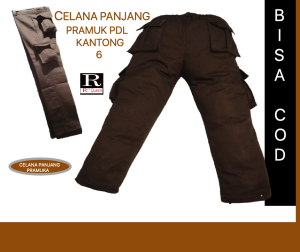 CELANA panjang pramuka PDL kantong 6.SMP-SMA
