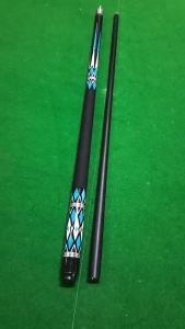 ไม้คิวบิลเลียดคาร์บอนไฟเบอร์เทคโนโลยีสีดำ หัวใหญ่ 13 มม. สไตล์จีน ไม้คิวแปดสีดำ สไตล์อเมริกัน ไม้คิวเก้าลูก 1/2 แยก