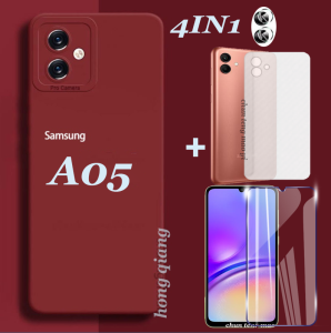 (4-in-1) Suitable for Samsung Galaxy A05 Soft Case Angel Childrens Eye Phone Case Shockproof Samsung Galaxy A05S Phone Case+Transparent Tempered Film+Lens Film+Back Film