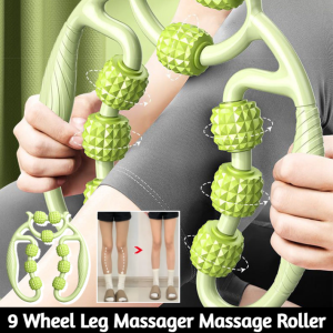 9 Wheel Leg Massager Massage Roller Versatile Leg Massager Roller Legs Muscle Relaxation Golfer Muscle Relaxing Roller 瘦腿滚轮按摩器