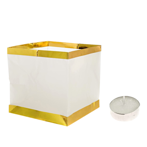 10Pcs Chinese Square Paper Floating Candle Lanterns Biodegradable Floating Lanterns