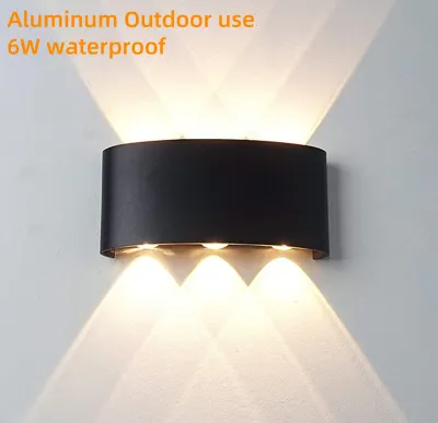 LED Wall Light Aluminum Modern Style Indoor outdoor Wall Lamp IP65 Waterproof Up Down Corridor Lights for Home Stairs Bedroom Bedside Bathroom Lighting