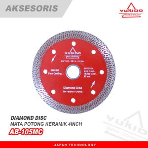 YUKIDO mata potong gerinda Mata potong keramik granit marmer 105mm