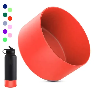 Protective Silicone Boot for Hydro Flask 32oz and 40oz Wide Mouth Water Bottle BPA Free Anti-Slip Bottom Sleeve Cover for Stainless Steel Water Bottle