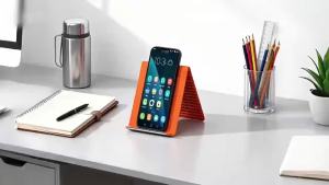 Portable Foldable Silicone Phone Holder Flexible Silicone Aluminum Phone Stand Bendable Rollable Foldable Design Multi-Angle Adjustable Stand for Phone Tablet Lap Freely Lazy Bracket (Black)