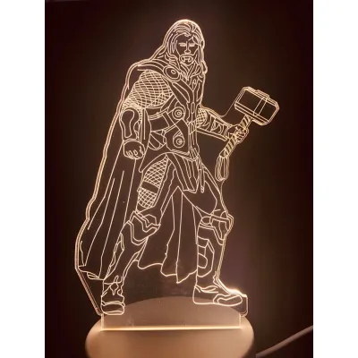 Avengers 2.0 3D Acrylic LED Lamp [single/7 colors/16 colors with remote - usb plug]