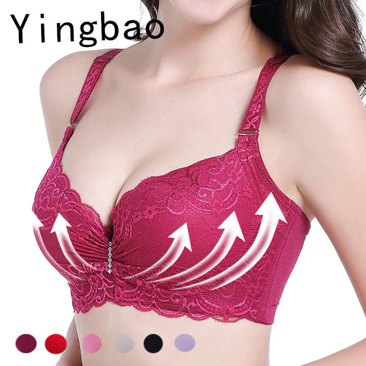 Full Coverage Bras for Women Push Up Bra No Wire Plus Size Floral