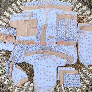 36 Pcs Paket Lahiran Lengkap Baju Bayi Celana Bayi Baru Lahir Perempuan seri Coklat Sartaki Jumper Popok Tali Baby Gift Set -JL Baby