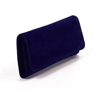 Women Portable Travel Velvet Storage Roll Bag RingsOrganizer for Case Po