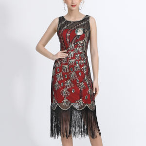 EsHi 2025 1920s Vintage Party Dress O-Neck 20s Great Dress Fancy Costumes
