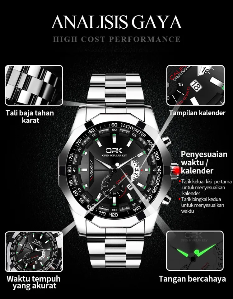 Hot Sale] OPK Multifungsi Jam Tangan Pria Terbaru 2024 Anti Air