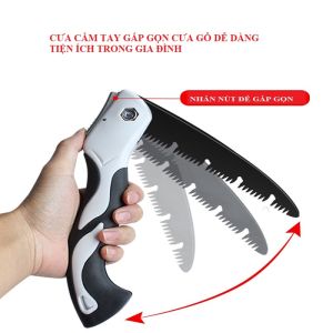 CƯA CẦM TAY CÁN DÀI GẤP GỌN CƯA CÂY CƯA GỖ TIỆN ÍCH LƯỠI CƯA THÉP - 000911
