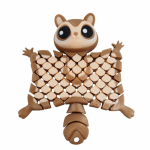 LIAND Cute Flying Squirrel Pendant Creative 3D Printed Funny Flying Mice Finger Toy Handicraft Animal Simulation Model Accessories
