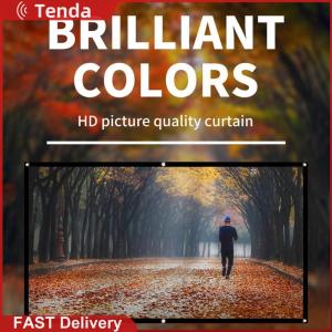 [Tenda] Độ Nét Cao 16 9 Màn hình máy chiếu 60 72 84 100 120 150 Inch Dễ dàng lắp đặt Cho Rạp Chiếu Phim Gia Đình Và sử dụng tại văn phòng