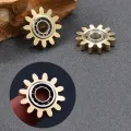 Pure Brass Fidget Spinner Gears Linkage Fidget Gyro Toy Metal DIY Hand Spinner Spins Long Time EDC Focus Meditation Break Bad Habits ADHD with Multiple Premium Bearings (13 Bearings Black). 