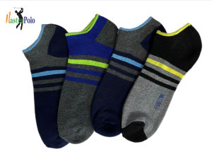 Masterpolo 3 Pairs Middle Stripe Low Cut Sock Ankle Socks Stokin Pendek Stoking Cotton