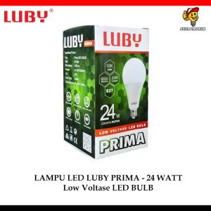 Bohlam Lampu LED Luby Prima 24 Watt Cahaya Putih Low Voltase A-Bulb SNI