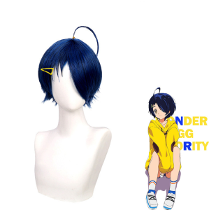 RA WONDER EGG PRIORITY Ohto Ai Anime Cosplay Long Sleeve Hoodie Pants Sock Costume Set Blue Short Wig Hallween Party AR