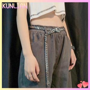 [KUNLIAN] 1 cái phụ nữ của chuỗi vành đai kim loại eo chuỗi ăn mặc thắt lưng kim loại vành đai có thể điều chỉnh