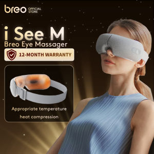 Breo iSee M High-End Eye Massager - Hot Compress Massage to Relieve Eye Pain and Tiredness -3D Air Pressure - Folding Design - Perfect for Office & Travel