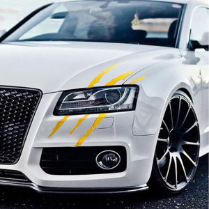 1/2PCS Car Sticker Reflective Monster Claw Marks Scratch Stripe Marks Sticker Auto Headlight Decal Dinosaur Raptor Scratches Decor decals