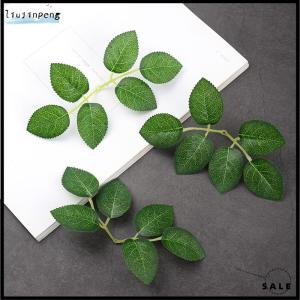 [liujinpeng] 10/30/50pcs Rose Leaves Artificial Greenery Rose Flower Leaves DIY Craft