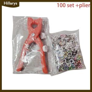 [Hillarys] Plier Tool Colour Metal Snap Sewing Button Claw Set Hollow Solid Snap Fasteners Kit For Installing Clothes Bags