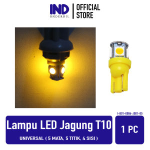 IND Onderdil LED Jagung Titik T10 Universal Sen Lampu Diam Senja Sein Riting Ritting Colok Tancap 5 Mata 4 Sisi Kota Mundur Speedometer KM Motor Mobil Kabin 5050 SMD Ice Blue Kuning Merah Putih Pink Hijau Biru