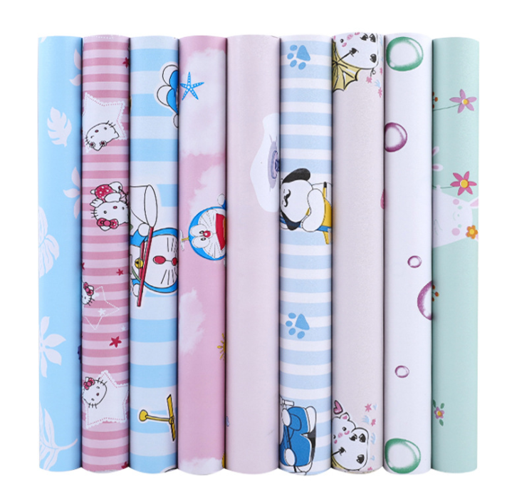 Cuộn 5m decal giấy dán tường bộ sưu tập các mẫu đô rê mon khổ rộng 0 ...