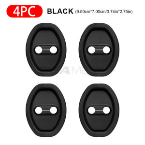 SEAMETAL 4pcs Car Door Mute Damping Cushion Silicone Auto Door Lock Buckle Anti-Collision Protective Cover Shock Absorbing Pad