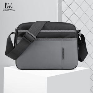 LouisWill Mens Bag Fashion Single-shoulder Bag Multi-pocket Mens Messenger Bag Casual Handbag Mens Bag Backpack Portable Crossbody Bag Small Bag Business Briefcase