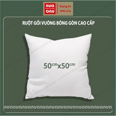 Ruột gối vuông sofa có khóa bông gòn Polyester 15D ruột gối 45x4550x5040x40 trang trí decor