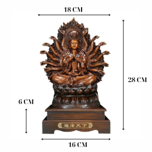 Tượng Phật Mẩu Chuẩn Đề chất liệu Composite và bột đá sơn tĩnh điện hàng cao cấp nhập khẩu Đài Loan