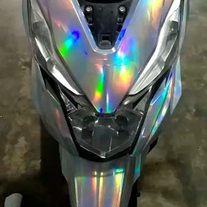 STIKER HOLOGRAM LASER CHROME PELANGI PANJANG 5 METER