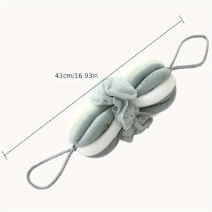 Extended stretchable bath ball back scrubbing long strip bath ball colorful strip bath ball