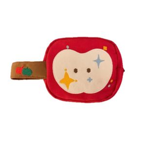 BUENOO Công suất lớn Túi máy ảnh có tay cầm Thêu trái cây Túi trang điểm Di động Vải canvas Túi đựng đồ vệ sinh Du lịch