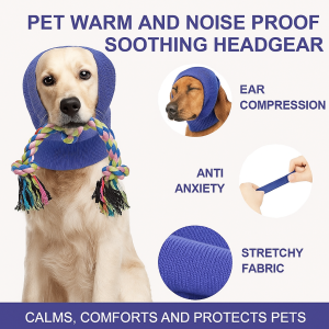 Pet warm and anti-noise soothing headgear Pet scarf Noise-proof earmuffs Anti-stress soothing headgear Cat and dog grooming earmuffs