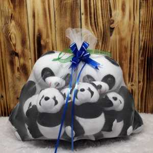 Boneka Beranak Panda Induk 2 Anak 5 Ganci