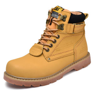 Caterpillar Mens Plain Soft-Toe Work Boots original leather Caterpilla men and women tooling shoes Martin shoes casual high-top CAT shoes
