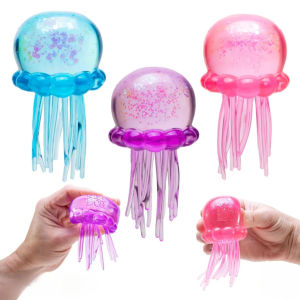 Jellyfish Squishy Toy Octopus Stress Relief Fidget Interactive Outdoor Play Soft Sensory Squeeze Toy